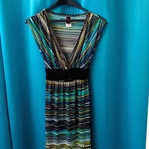 Multi Color V-neck dress